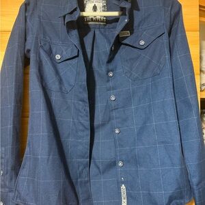 DIXXON Dark Blue Flannel Shirt “The Myers”